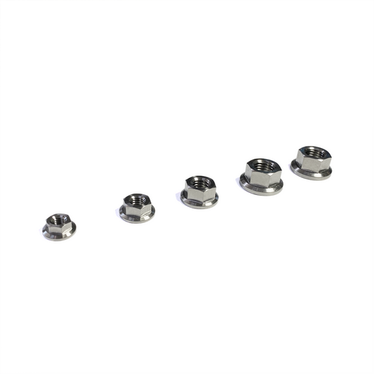 Ticon Industries Titanium Nut Flanged M10x1.25TP 17mm 6pt Head