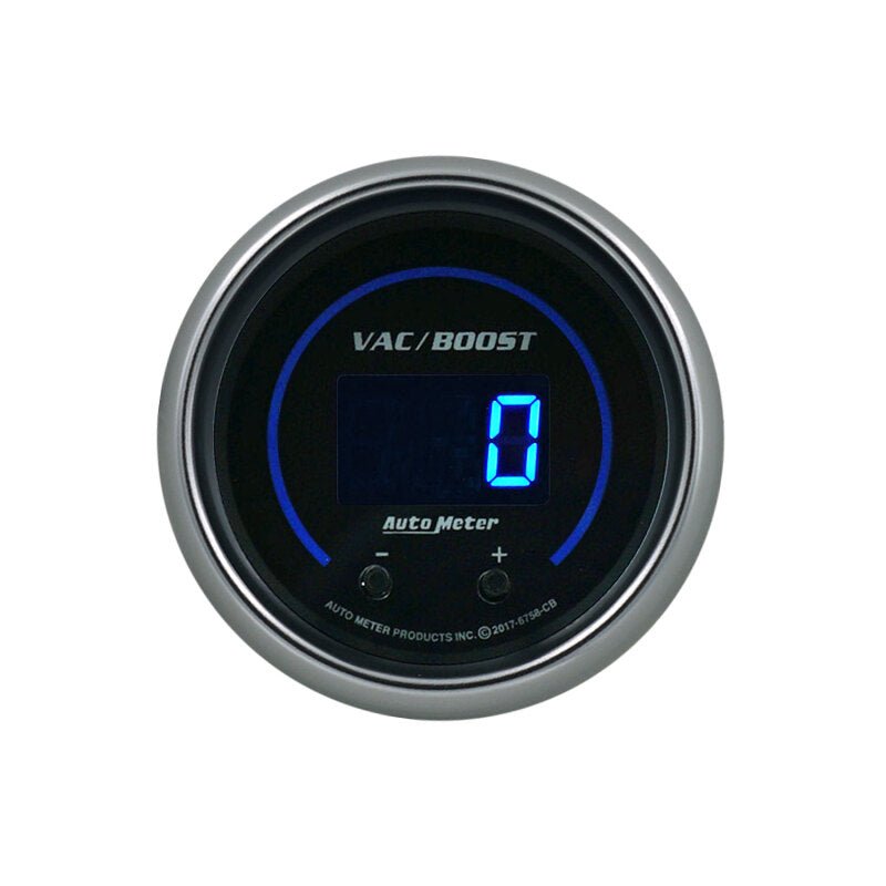 AutoMeter - Autometer 52.4mm Black Switchable 0 - 1600 PSI / 0 - 110 BAR Vacuum/Boost Cobalt Elite Digital Gauge - Demon Performance