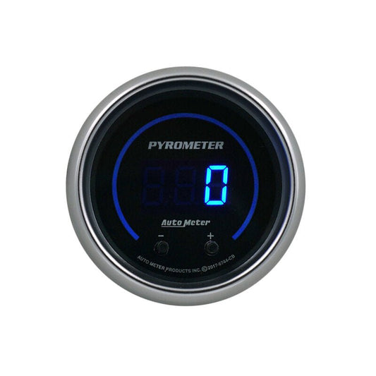 AutoMeter - Autometer 52.4mm Black Two Channel 0 - 2000 Degree Pyrometer (EGT) Cobalt Elite Digital Gauge - Demon Performance