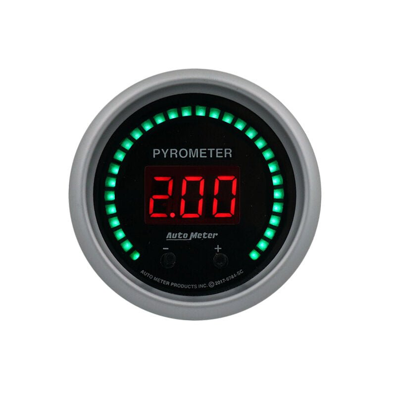 AutoMeter - Autometer 52.4mm Black Two Channel 0 - 2000 Degree Pyrometer (EGT) Sport - Comp Elite Digital Gauge - Demon Performance