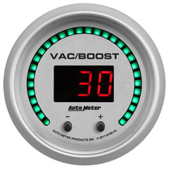 AutoMeter - Autometer 52.4mm Silver Switchable 0 - 1600 PSI/0 - 110 BAR Vacuum/Boost Ultra - Lite Elite Digital Gauge - Demon Performance