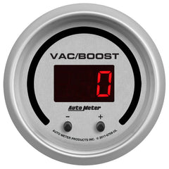 AutoMeter - Autometer 52.4mm Silver Switchable 0 - 1600 PSI/0 - 110 BAR Vacuum/Boost Ultra - Lite Elite Digital Gauge - Demon Performance