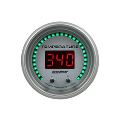 AutoMeter - Autometer 52.4mm Silver Switchable 60 - 340 Degrees F/40 - 170 Degrees C Ultra - Lite Elite Digital Gauge - Demon Performance