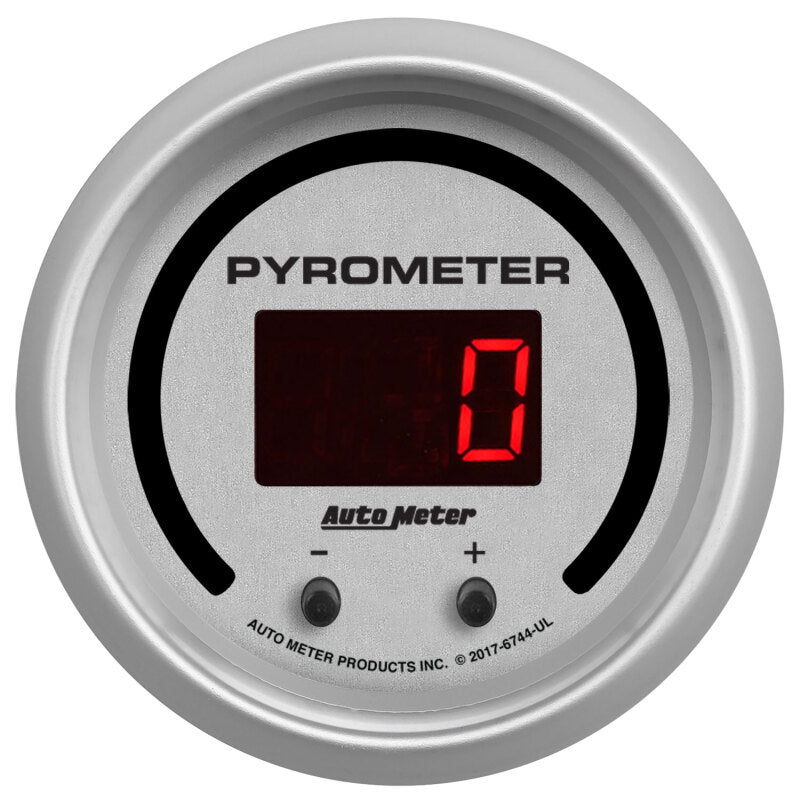 AutoMeter - Autometer 52.4mm Silver Two Channel 0 - 2000 Degree Pyrometer (EGT) Ultra - Lite Elite Digital Gauge - Demon Performance