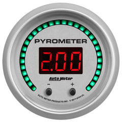 AutoMeter - Autometer 52.4mm Silver Two Channel 0 - 2000 Degree Pyrometer (EGT) Ultra - Lite Elite Digital Gauge - Demon Performance