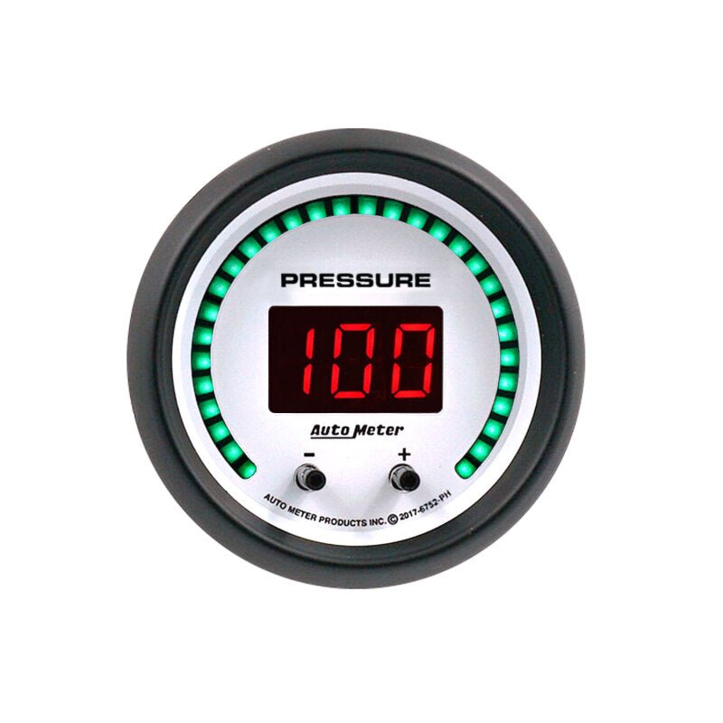 AutoMeter - Autometer 52.4mm White Switchable 0 - 1600 PSI/0 - 110 BAR Fluid Pressure Phantom Elite Digital Gauge - Demon Performance