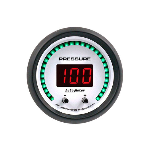 AutoMeter - Autometer 52.4mm White Switchable 0 - 1600 PSI/0 - 110 BAR Fluid Pressure Phantom Elite Digital Gauge - Demon Performance