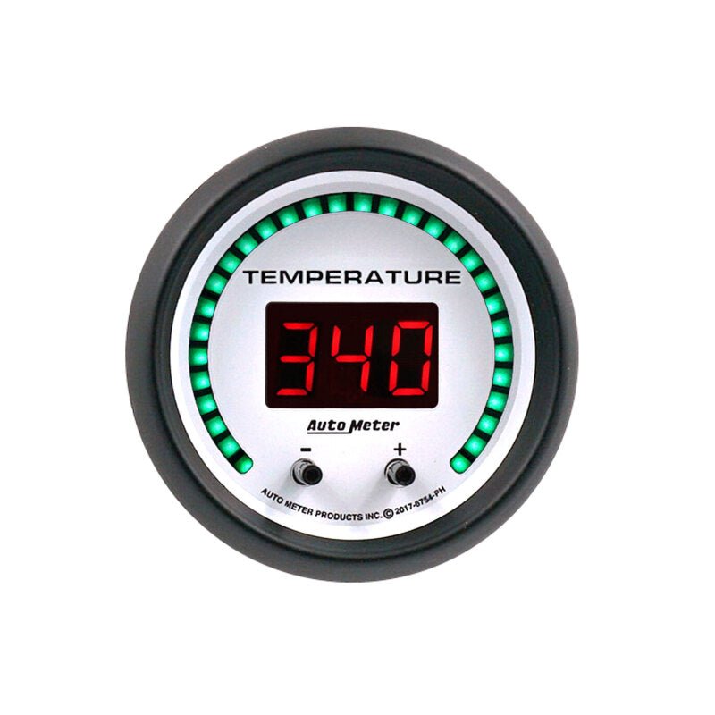 AutoMeter - Autometer 52.4mm White Switchable 60 - 340 Degrees F / 40 - 170 Degrees C Phantom Elite Digital Gauge - Demon Performance