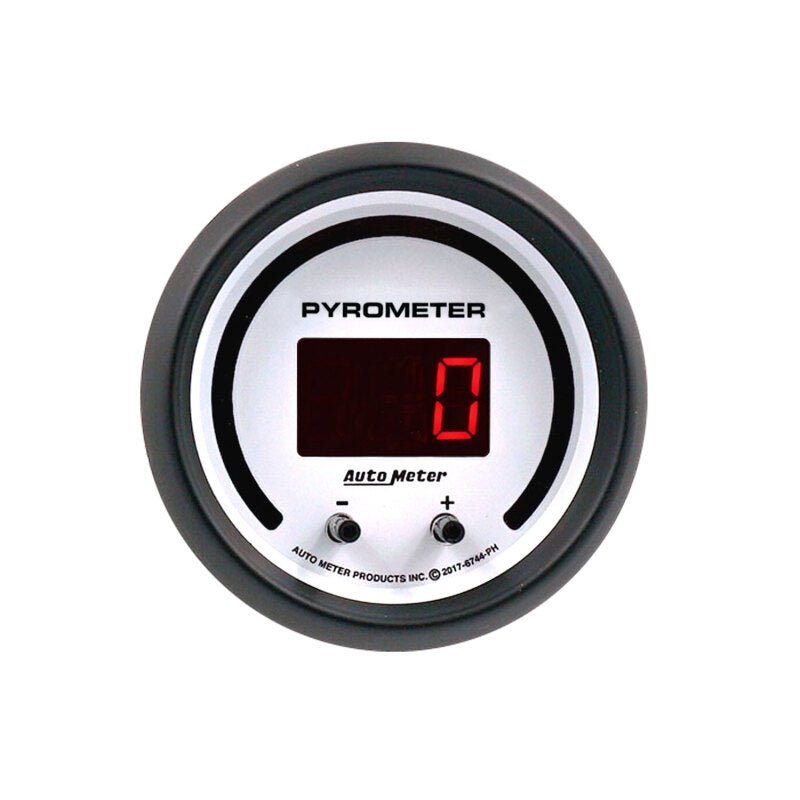 AutoMeter - Autometer 52.4mm White Two Channel 0 - 2000 Degree Pyrometer (EGT) Phantom Elite Digital Gauge - Demon Performance