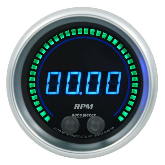 AutoMeter - Autometer 85.7mm Black 0 - 16K RPM Tachometer Cobalt Elite Digital Gauge - Demon Performance