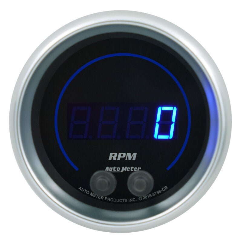 AutoMeter - Autometer 85.7mm Black 0 - 16K RPM Tachometer Cobalt Elite Digital Gauge - Demon Performance