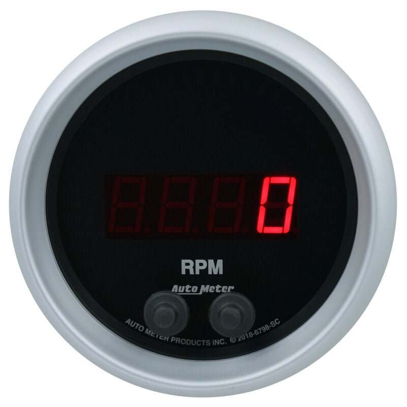 AutoMeter - Autometer 85.7mm Black 0 - 16K RPM Tachometer Sport - Comp Elite Digital Gauge - Demon Performance