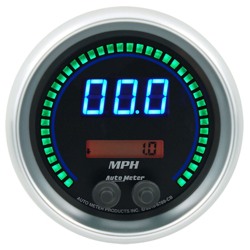 AutoMeter - Autometer 85.7mm Black Switchable 260 MPH / 260 KM/H Speedometer Cobalt Elite Digital Gauge - Demon Performance