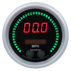 AutoMeter - Autometer 85.7mm Black Switchable 260 MPH / 260 KM/H Speedometer Sport - Comp Elite Digital Gauge - Demon Performance