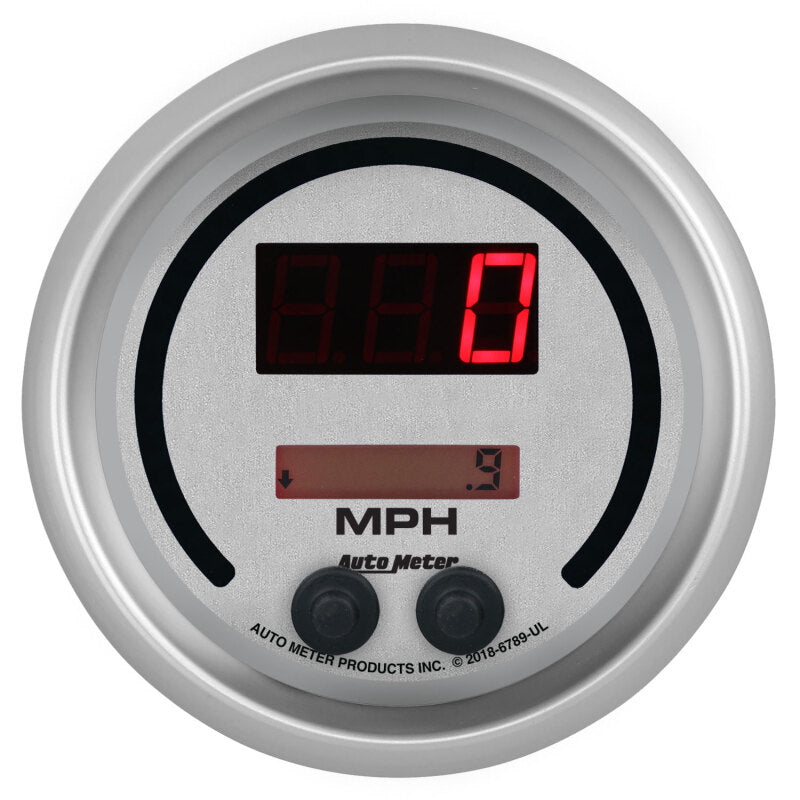 AutoMeter - Autometer 85.7mm Silver Switchable 260 MPH / 260 KM/H Speedometer Ultra - Lite Elite Digital Gauge - Demon Performance