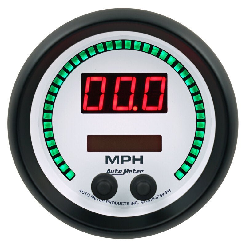 AutoMeter - Autometer 85.7mm White Switchable 260 MPH / 260 KM/H Speedometer Phantom Elite Digital Gauge - Demon Performance