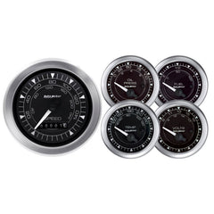 AutoMeter - Autometer Chrono 3 - 3/8in & 2 - 1/16in Electronic Speedometer Gauge Kit - 5 Piece - Demon Performance