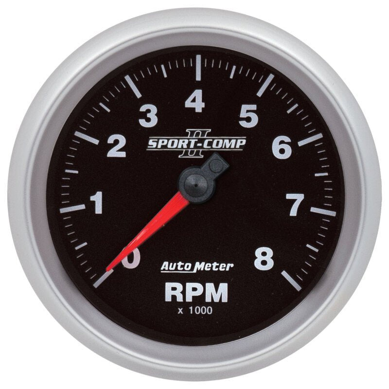 AutoMeter - Autometer Sport - Comp II 3 - 3/8in 8K RPM SPN 190 Tachometer - Demon Performance