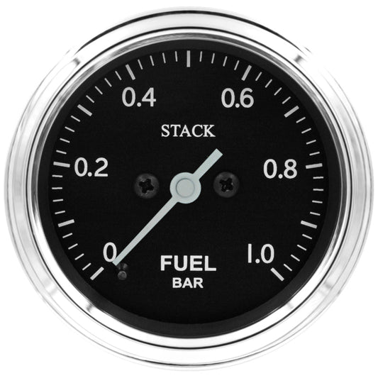 AutoMeter - Autometer Stack 52mm 0 - 1 Bar M10 Male Pro Stepper Motor Fuel Pressure Gauge - Classic - Demon Performance