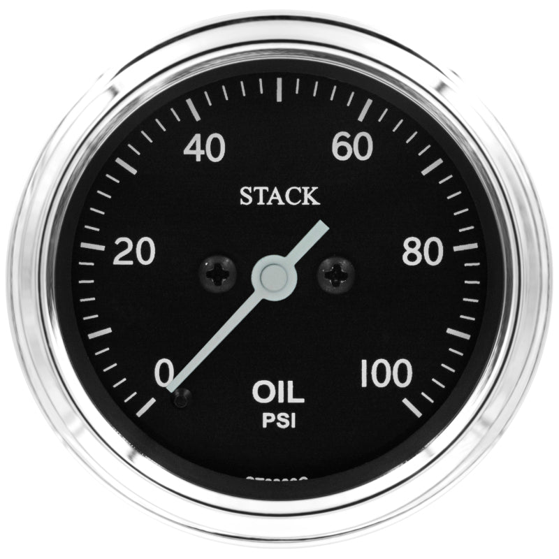 AutoMeter - Autometer Stack 52mm 0 - 100 PSI 1/8in NPTF Male Pro Stepper Motor Oil Pressure Gauge - Classic - Demon Performance