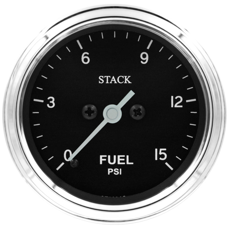 AutoMeter - Autometer Stack 52mm 0 - 15 PSI 1/8in NPTF Male Pro Stepper Motor Fuel Pressure Gauge - Classic - Demon Performance