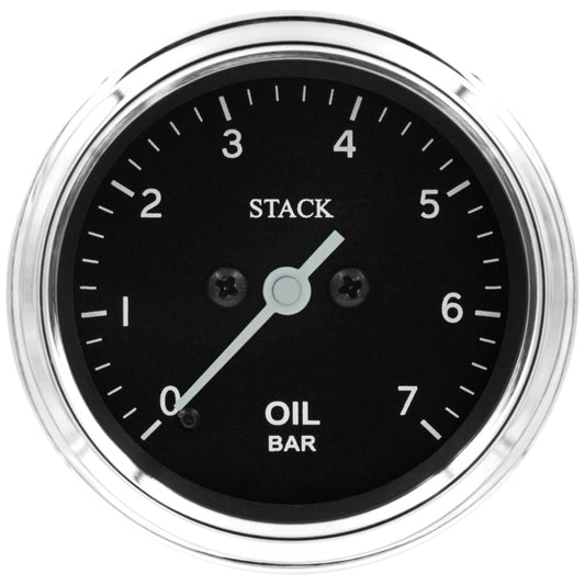 AutoMeter - Autometer Stack 52mm 0 - 7 Bar M10 Male Pro Stepper Motor Oil Pressure Gauge - Classic - Demon Performance