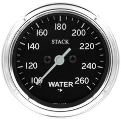 AutoMeter - Autometer Stack 52mm 100 - 260 Deg F 1/8in NPTF Male Pro Stepper Motor Water Temp Gauge - Classic - Demon Performance