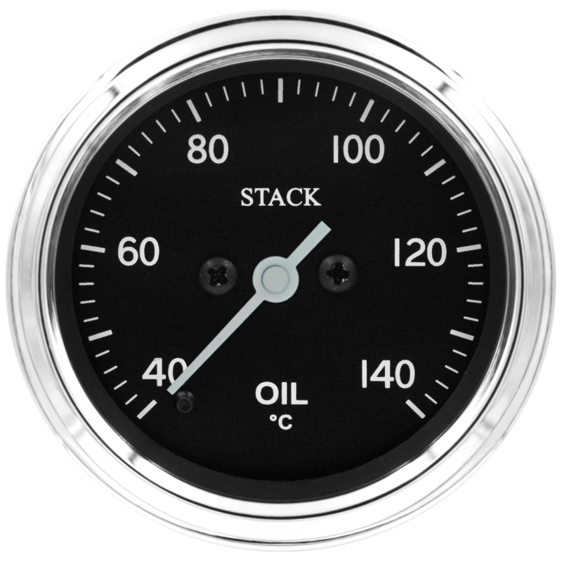 AutoMeter - Autometer Stack 52mm 40 - 140 Deg C 1/8in NPTF Male Pro Stepper Motor Oil Temp Gauge - Classic - Demon Performance