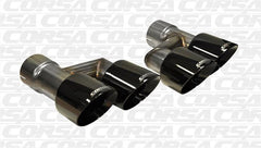 CORSA Performance - Corsa 15-16 Ford Mustang GT 5.0 Black Quad Tips Kit - Demon Performance