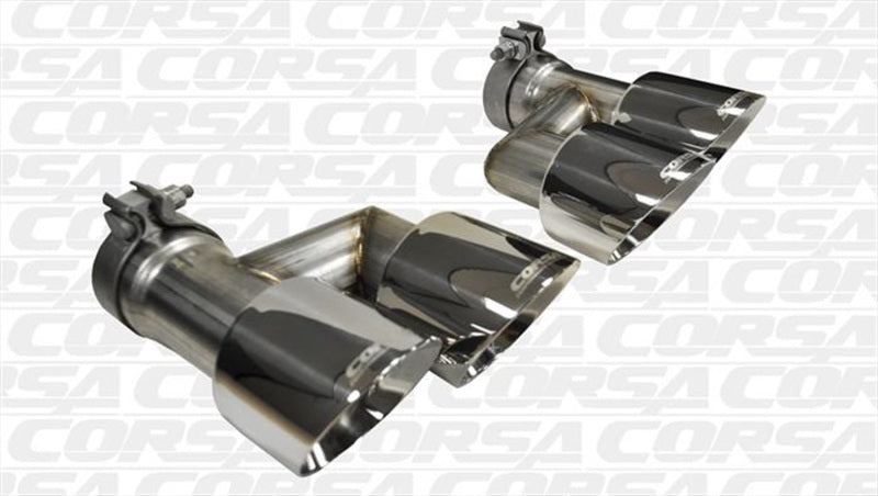 CORSA Performance - Corsa 15-16 Ford Mustang GT 5.0 Polish Quad Tips Kit - Demon Performance