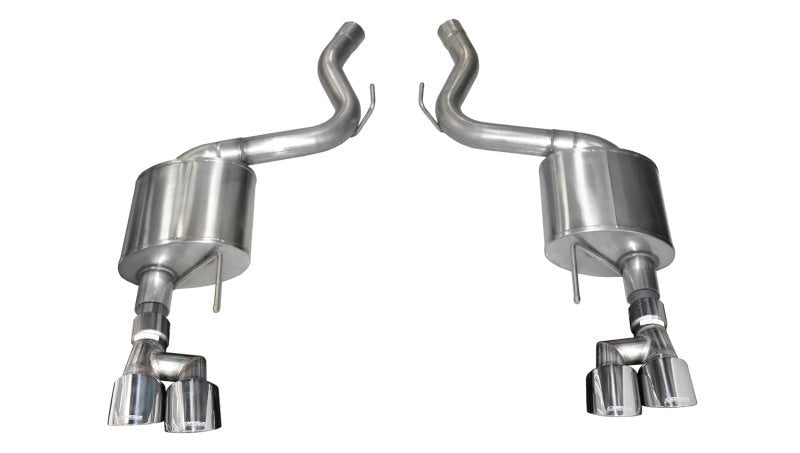 CORSA Performance - Corsa 18-19 Ford Mustang V8 5.0L 3in Axle-Back Dual Rear Exit w/ 4in Polished Pro-Series Tips - Demon Performance