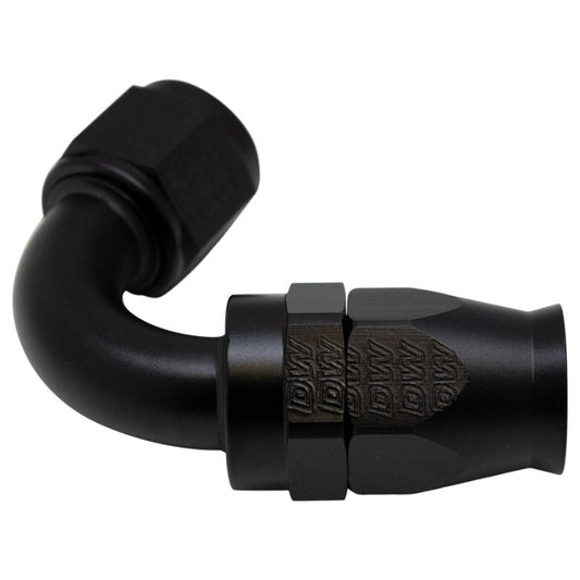 DeatschWerks - DeatschWerks 10AN Female Flare Swivel 120-Degree Hose End PTFE - Anodized Matte Black - Demon Performance