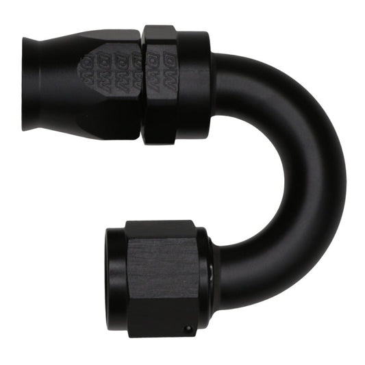 DeatschWerks - DeatschWerks 10AN Female Flare Swivel 180-Degree Hose End CPE - Anodized Matte Black - Demon Performance