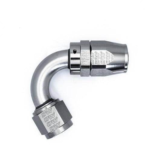 DeatschWerks - DeatschWerks 10AN Female Swivel 120-Degree Hose End CPE - Anodized Titanium - Demon Performance