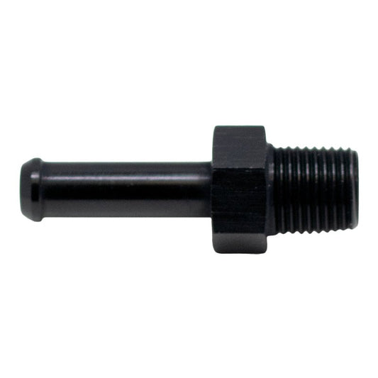 DeatschWerks - DeatschWerks 1/8in NPT Male Thread 1/4in Hose Barb - Anodized Matte Black - Demon Performance