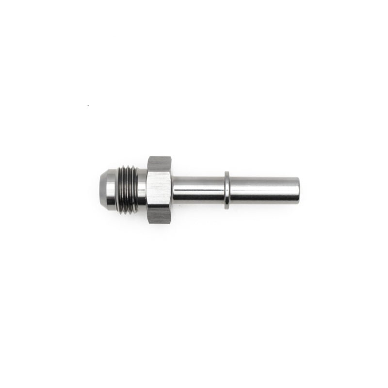 DeatschWerks - DeatschWerks 6AN Male Flare to 5/16in Male EFI Quick Connect Adapter - Anodized Matte Black - Demon Performance