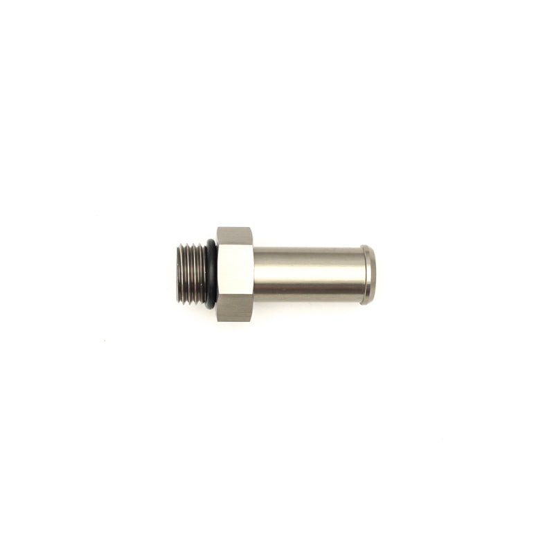 DeatschWerks - DeatschWerks 6AN ORB Male to 1/2in Male Barb Fitting (Incl O-Ring) - Anodized Matte Black - Demon Performance