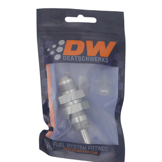 DeatschWerks - DeatschWerks 8AN Male Flare to Straight 5/16in Single Hose Barb - Anodized DW Titanium - Demon Performance