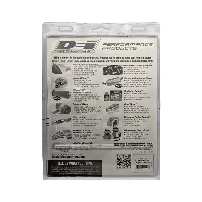 DEI - DEI Exhaust Wrap 1in x 50ft - Titanium - Demon Performance