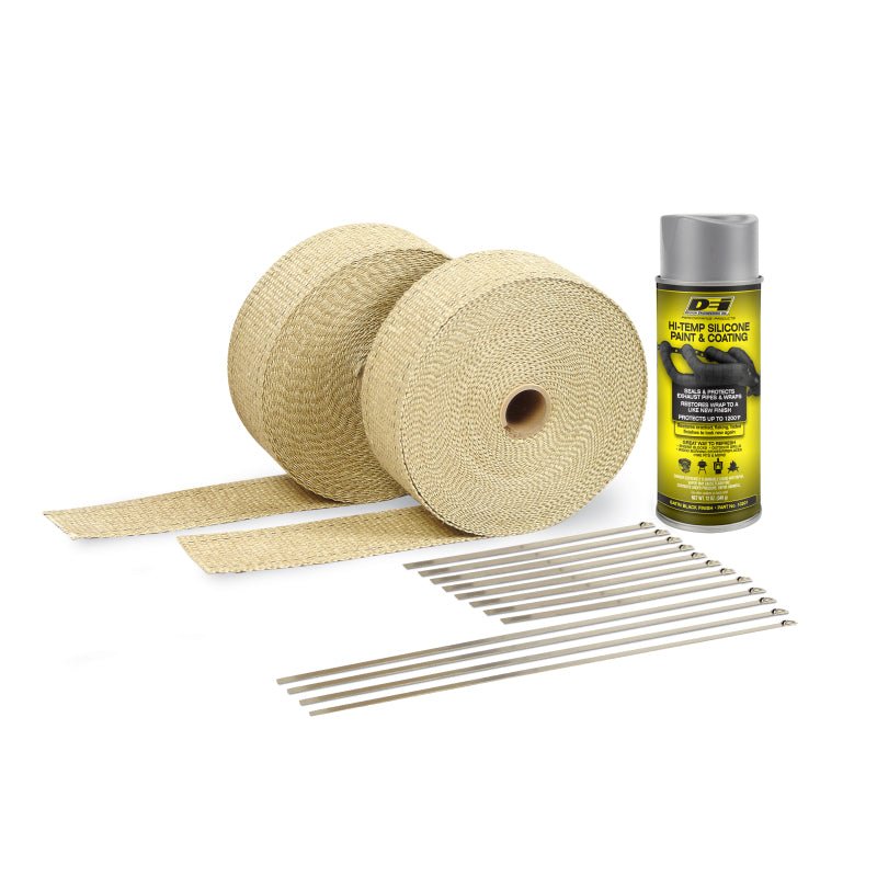 DEI - DEI Exhaust Wrap Kit - Tan Wrap & Aluminum HT Silicone Coating - Demon Performance