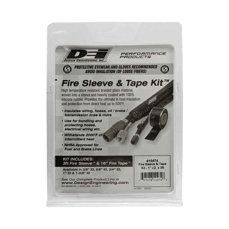 DEI - DEI Fire Sleeve and Tape Kit 1in I.D. x 3ft - Demon Performance