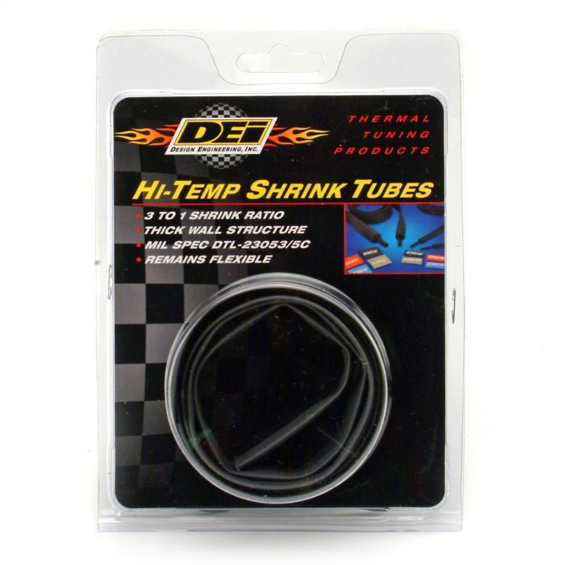 DEI - DEI Hi-Temp Shrink Tube 9mm x 4ft - Black - Demon Performance