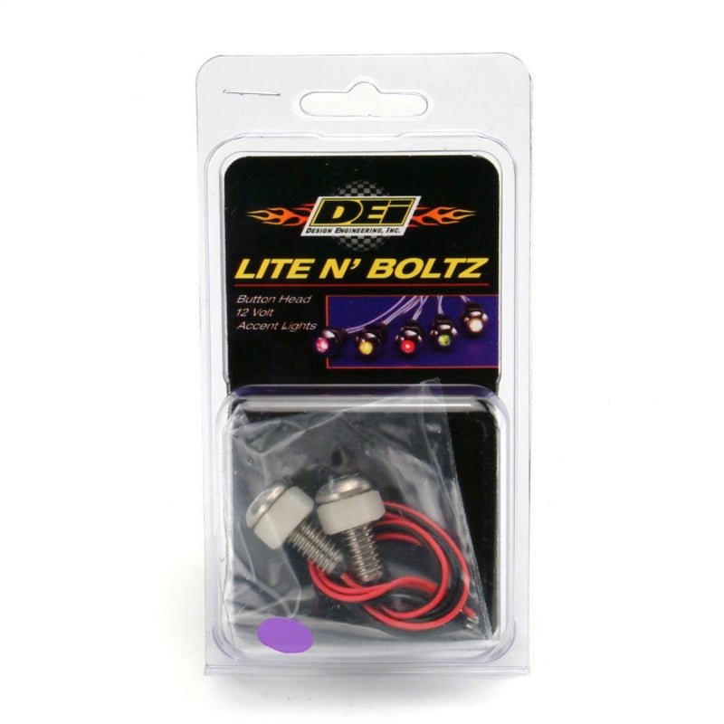 DEI - DEI LED Lighted Button Head Bolts Universal Accent Lighting - 2-pack - Purple - Demon Performance