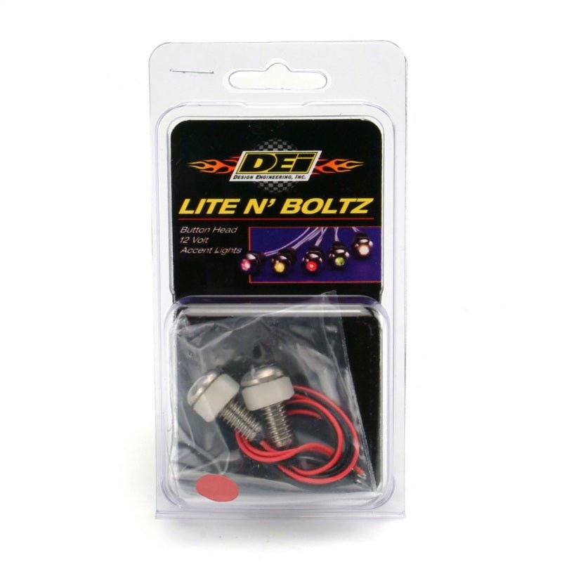 DEI - DEI LED Lighted Button Head Bolts Universal Accent Lighting - 2-pack - Red - Demon Performance