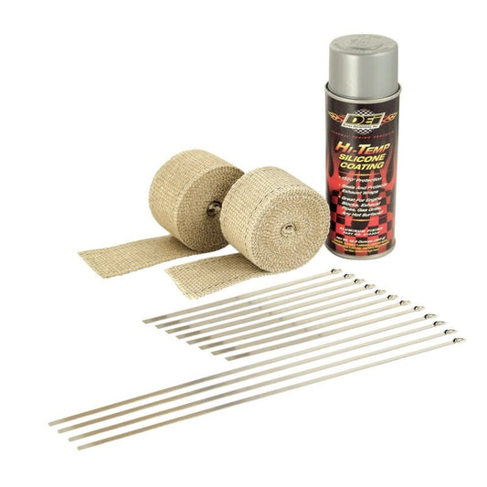 DEI - DEI Powersport Motorcycle Exhaust Wrap Kit - Tan Wrap w/Aluminum HT Silicone Coating - Demon Performance