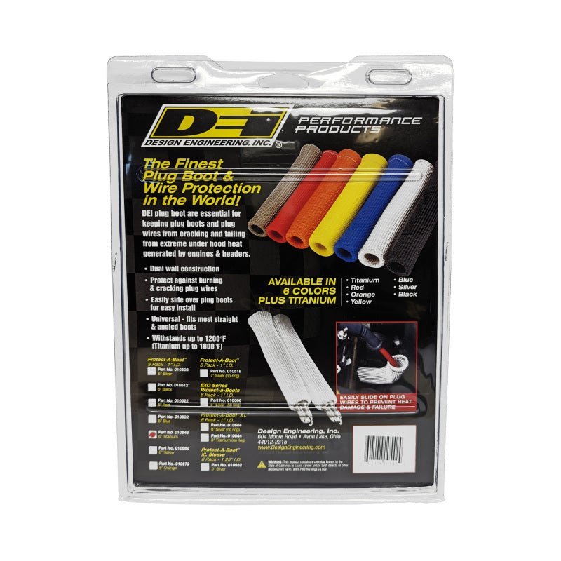 DEI - DEI Protect - A - Boot - 6in - 8 - pack - Titanium - Demon Performance