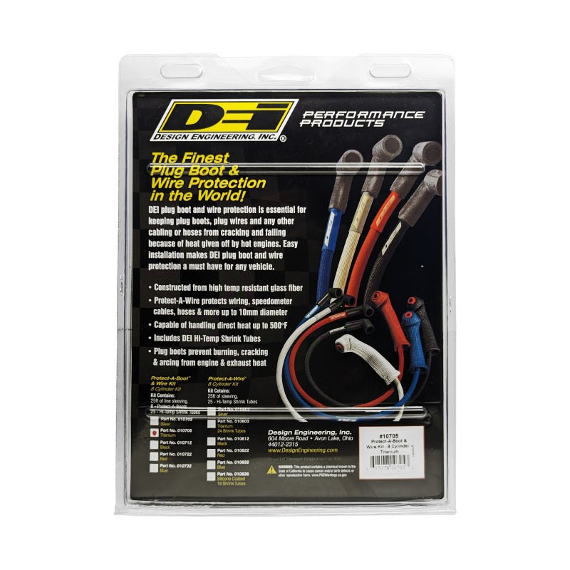 DEI - DEI Protect - A - Boot and Wire Kit 8 Cylinder - Titanium - Demon Performance