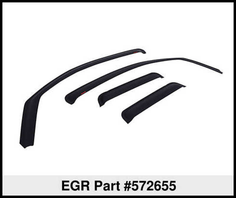 EGR - EGR 09 - 12 Dodge Ram F/S Pickup Quad Cab In - Channel Window Visors - Set of 4 - Matte (572655) - Demon Performance