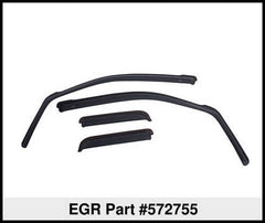 EGR - EGR 09 - 13 Dodge Ram 1500/2500/3500 Crew Cab In - Channel Window Visors - Set of 4 - Matte (572755) - Demon Performance