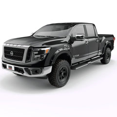 EGR - EGR 16+ Nissan Titan XD Bolt - On Look Color Match Fender Flares - Set - Black Metallic - Demon Performance